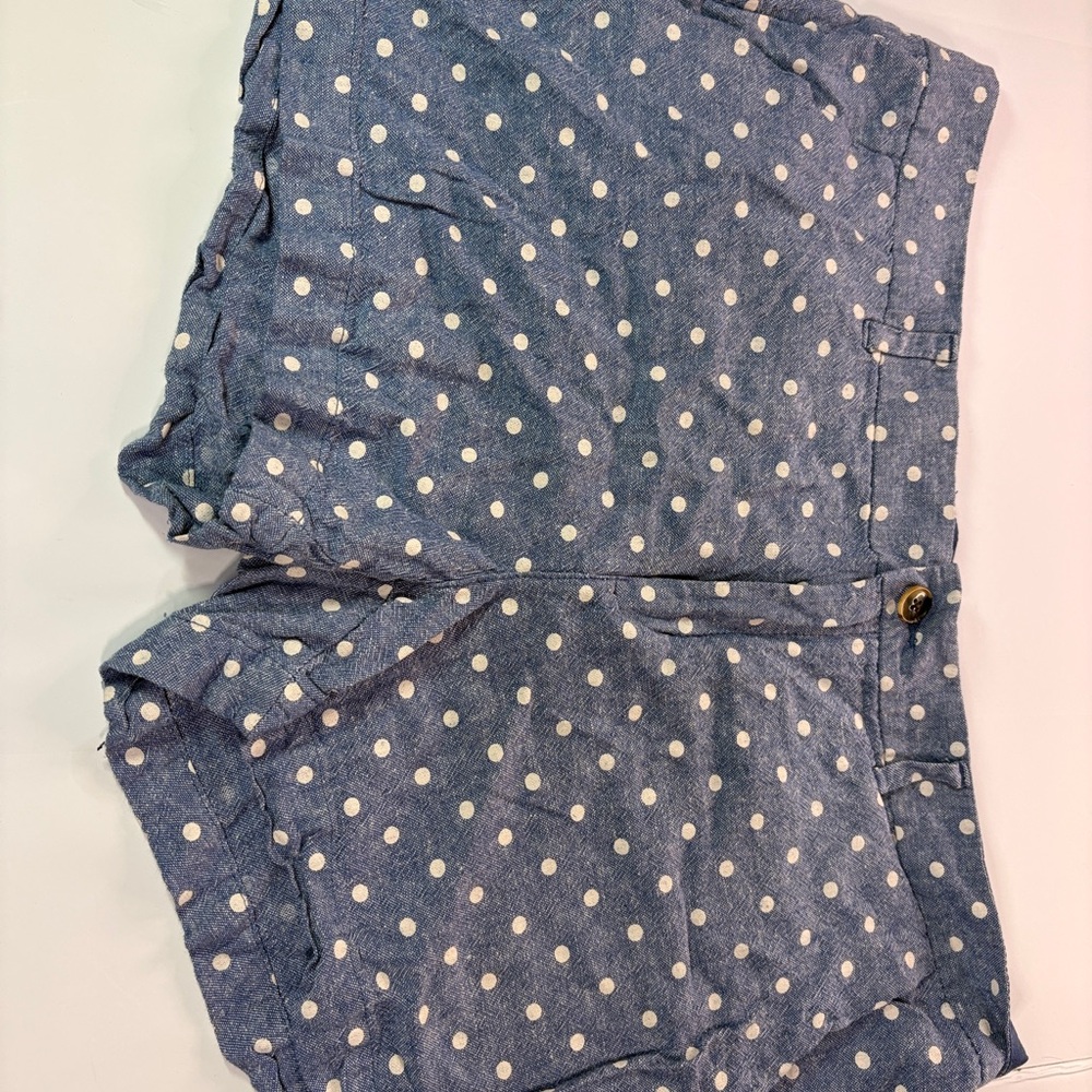 Old Navy Blue Polka Dot High Waist Shorts